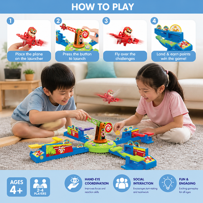 Interactive Multiplayer Flying Plane Family Board Game