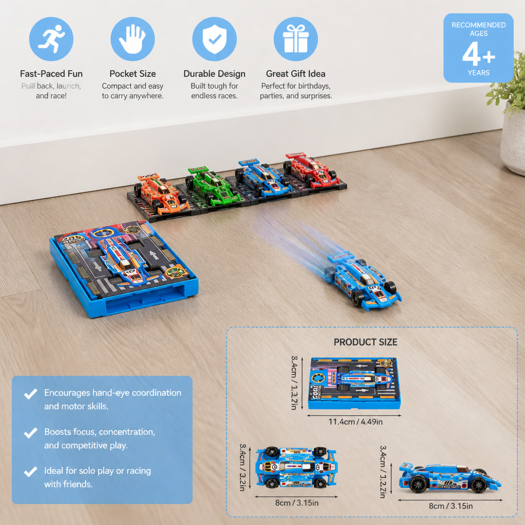 Pocket Size Race Car Launcher Toy