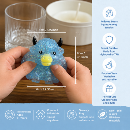 Mini Highland Cow Squishy Stress Relief Toy