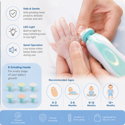 Electric Baby Nail Trimmer – 6-in-1 Nail Care Set