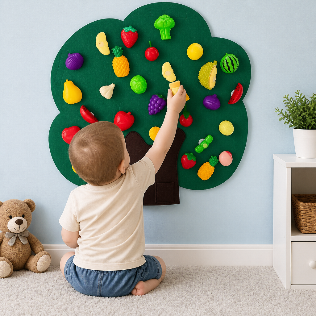 Felt Fruit Tree Activity Board – Montessori Learning Toy