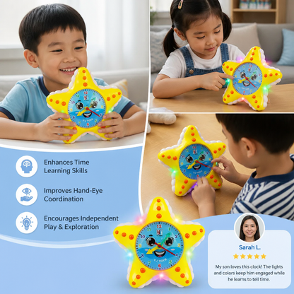 Starfish Clock Learning Toy – Interactive Time Teaching Toy for Kids