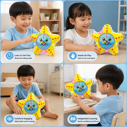 Starfish Clock Learning Toy – Interactive Time Teaching Toy for Kids