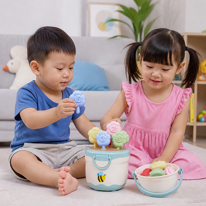 Montessori Flower Pot Color & Number Matching Learning Game