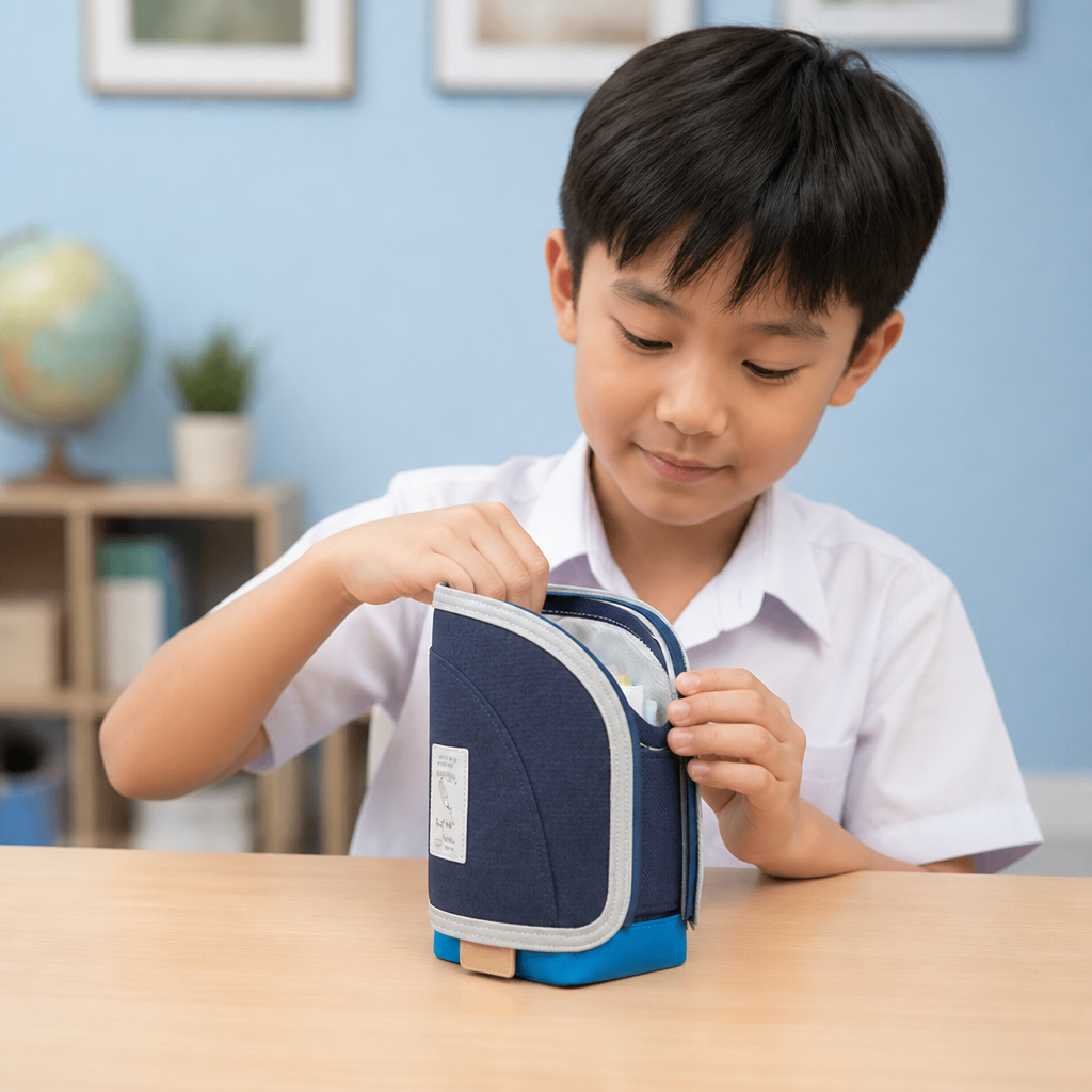 2-in-1 Pop-Up Pencil Case with Pen Holder – Space-Saving Desk Organizer