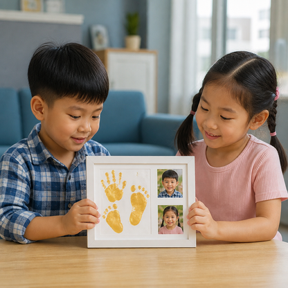 DIY Kids Handprint Keepsake Frame Kit – Hand Impression & Photo Display