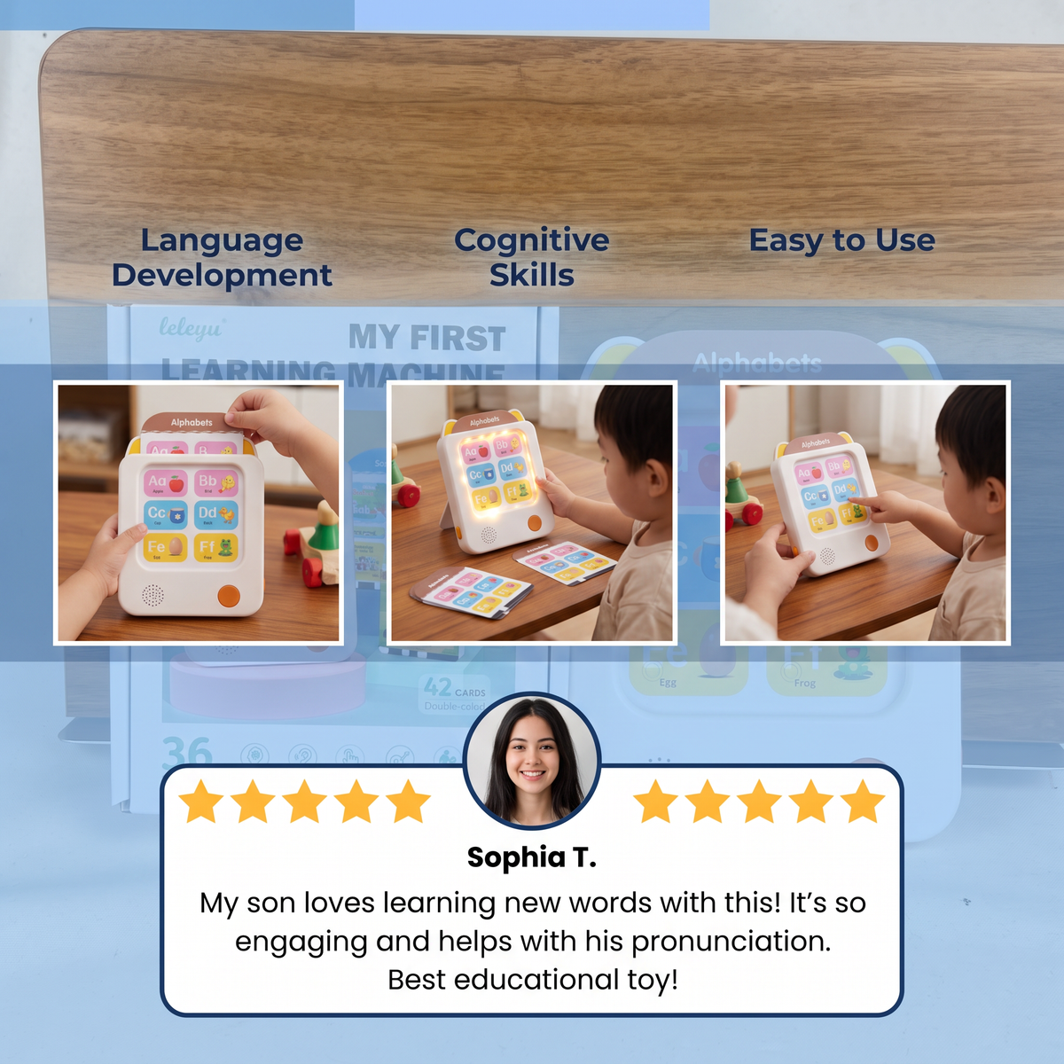 Kids’ Interactive English Flash Card Reader – Educational Learning Toy