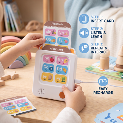 Kids’ Interactive English Flash Card Reader – Educational Learning Toy