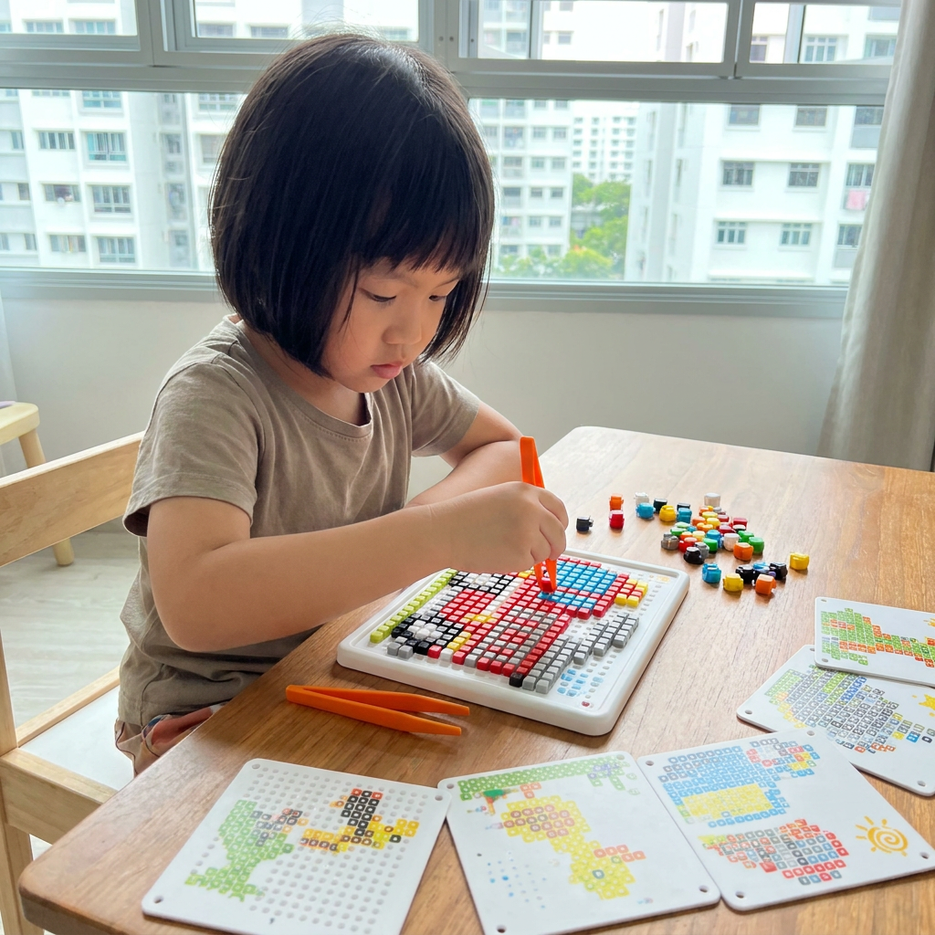 Montessori Learning Peg Mosaic Board