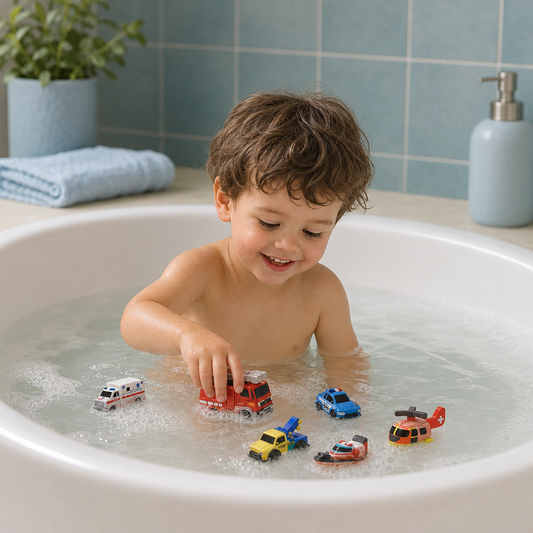 6-Pack Color-Changing Emergency Vehicle Bath Toys for Babies & Toddlers