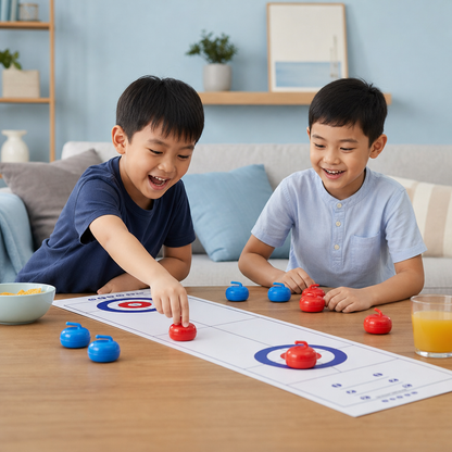 Portable Tabletop Curling Game – 2-Player Competition Set