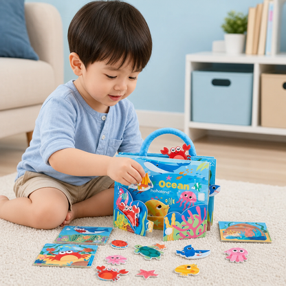Montessori Ocean Animals Sensory Busy Book