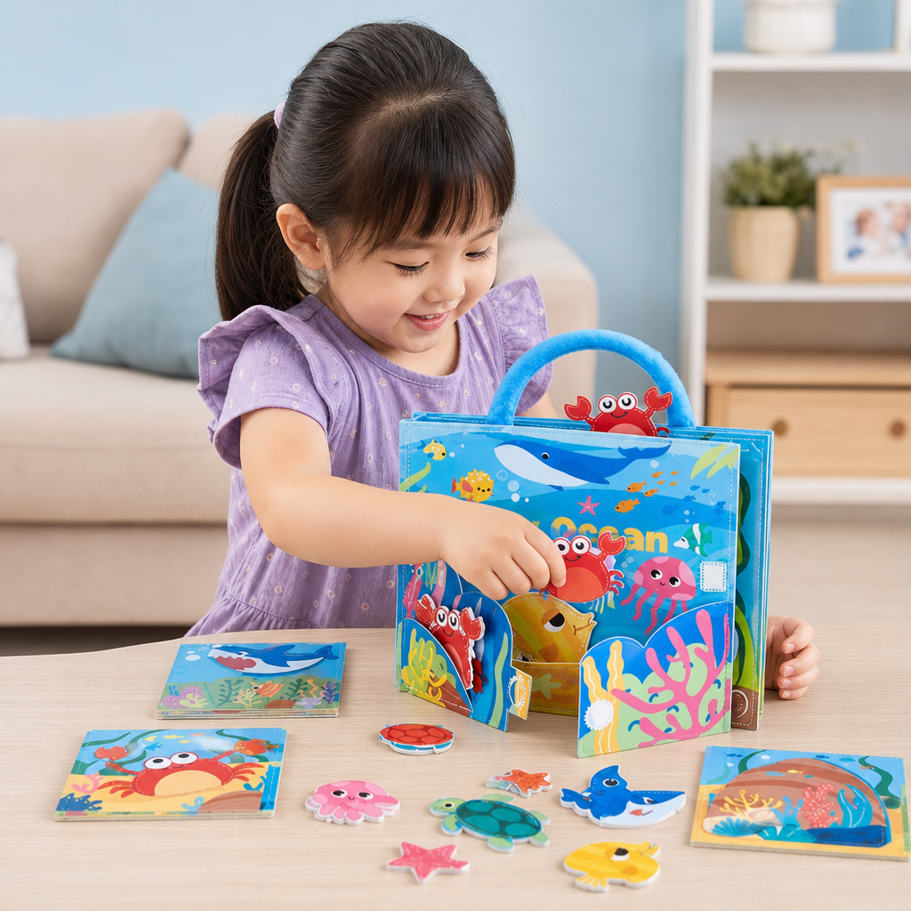 Montessori Ocean Animals Sensory Busy Book