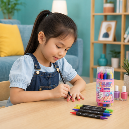12-Color Dual-Tip Nail Art Pen Set – Fine Detail & Creative Designs