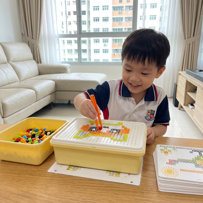 Montessori Learning Peg Mosaic Board