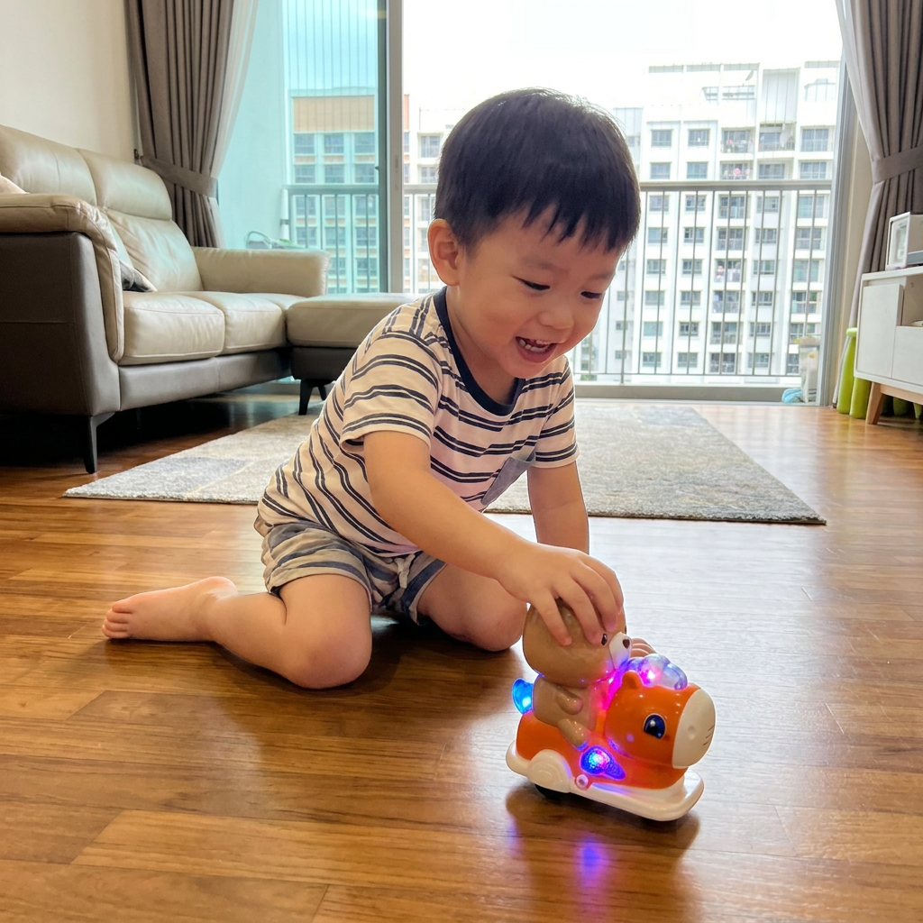 Interactive Animal Swing Toy with Music & Lights