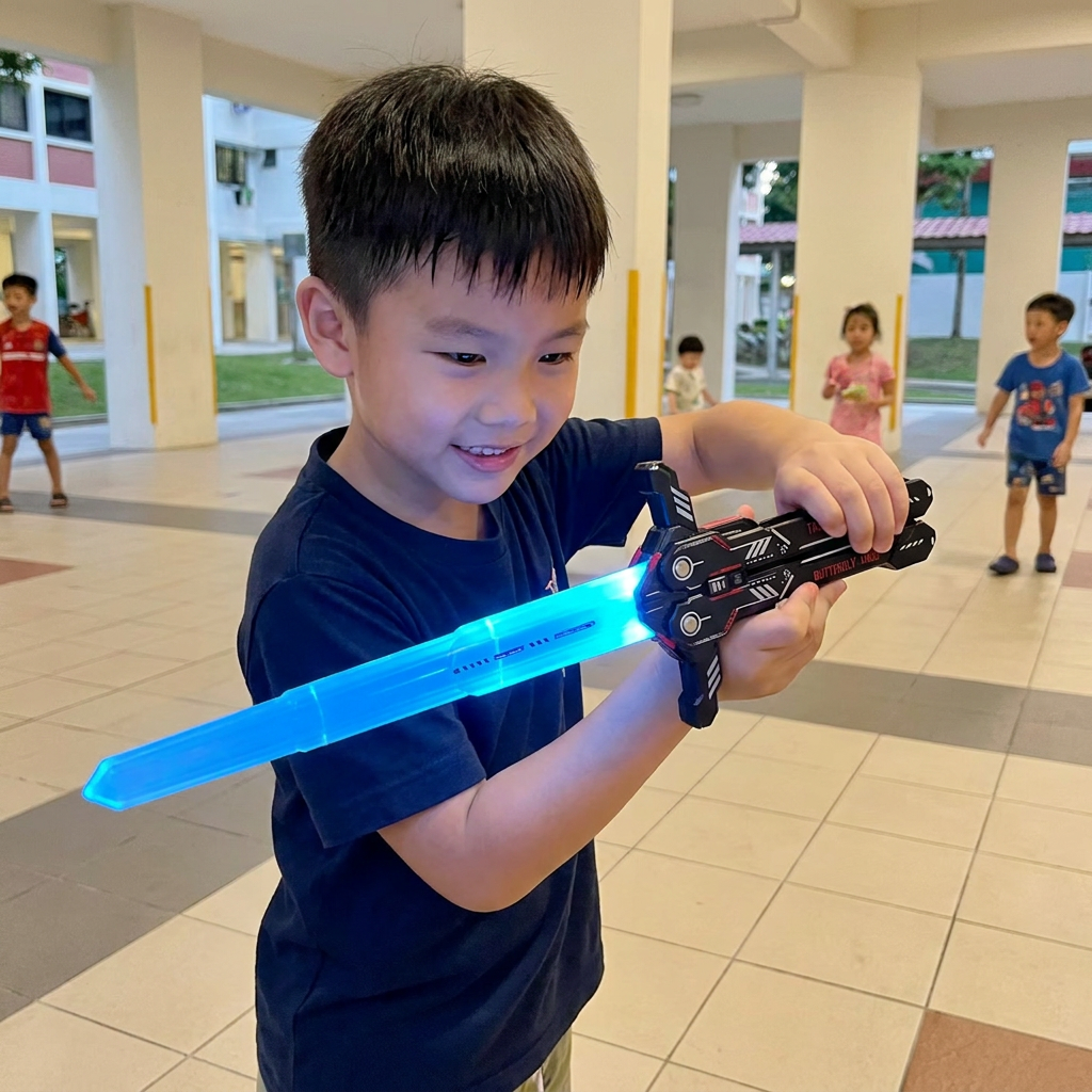 Glowing Telescopic Butterfly Sword Toy