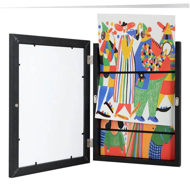 Children’s Art Display Frame ⎜ Flip-Open Picture Frame with Storage for Drawings and Creative Projects