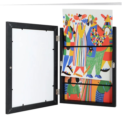 Children’s Art Display Frame ⎜ Flip-Open Picture Frame with Storage for Drawings and Creative Projects