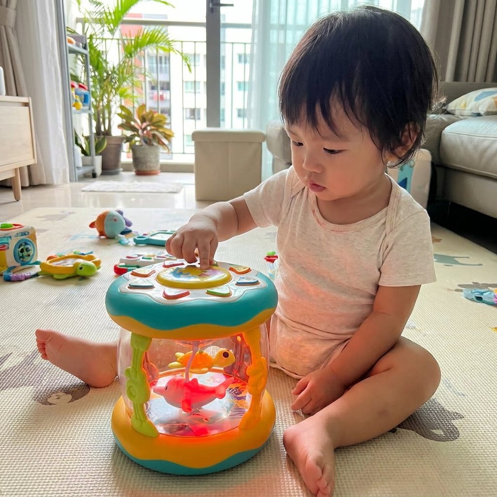 Interactive Musical Toy with Lights – Montessori Sensory & Soothing Lullaby Toy
