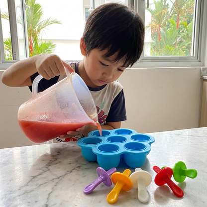 7-Piece Silicone Popsicle Mold – Reusable Ice Pop Maker for Kids