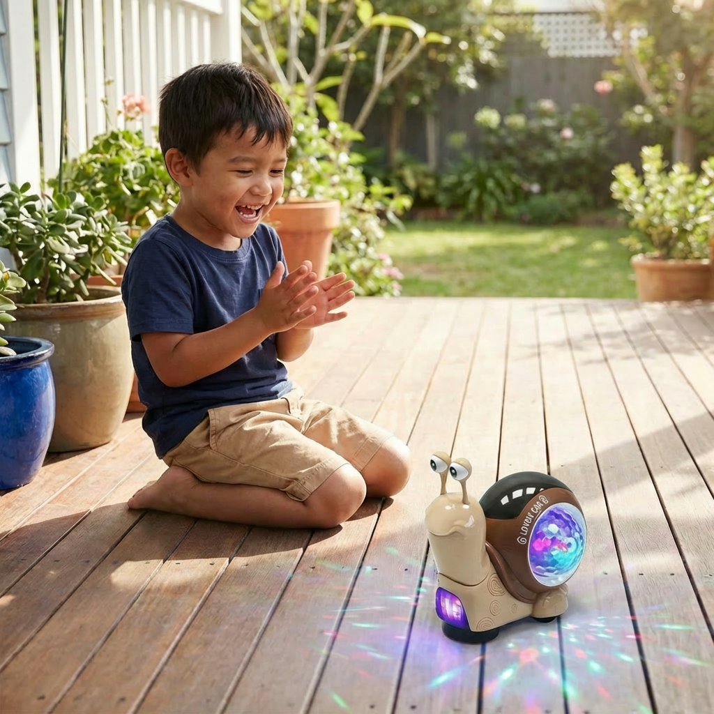 Glowing and Music Playing Snail Crawling Toy