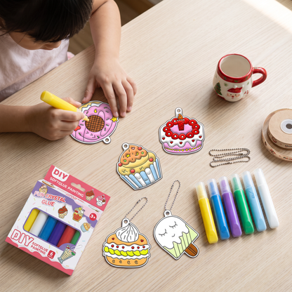 DIY Christmas No-Bake Glue Painting Ornament Craft Kit for Kids