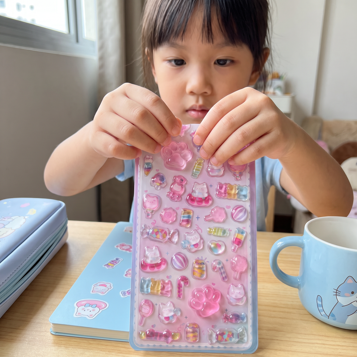 3D Squishy Pet Paw Stickers – Cute Puffy Stickers for Kids