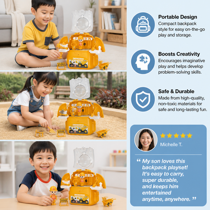 3-in-1 Backpack Playset for on the Go
