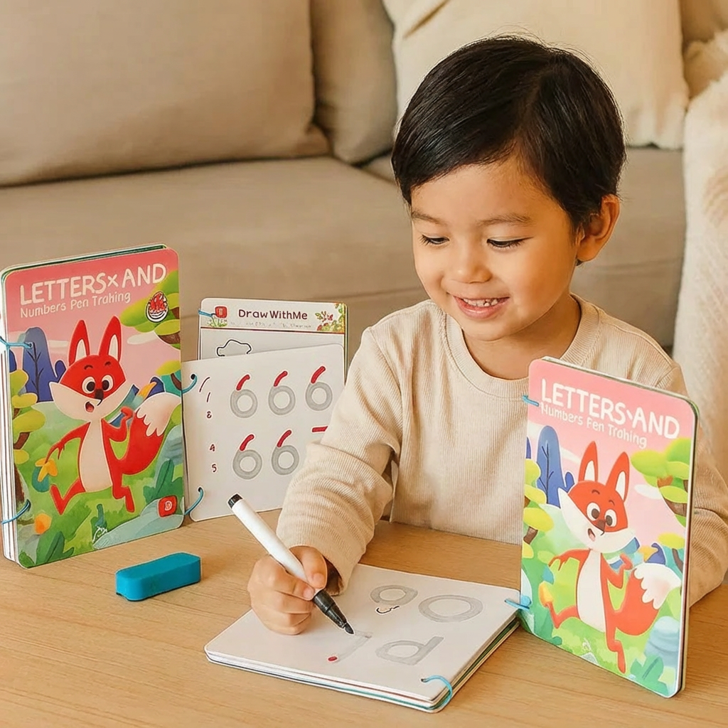 Pen Control Training Book for Kids ⎜ Reusable Drawing Practice to Boost Focus and Hand-Eye Coordination