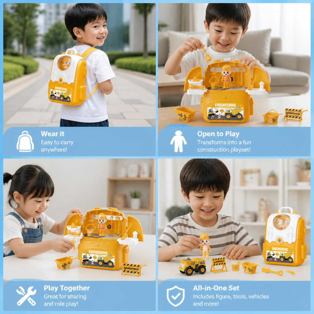 3-in-1 Backpack Playset for on the Go