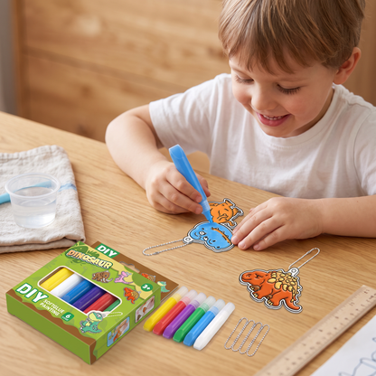 DIY Christmas No-Bake Glue Painting Ornament Craft Kit for Kids