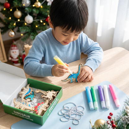 DIY Christmas No-Bake Glue Painting Ornament Craft Kit for Kids
