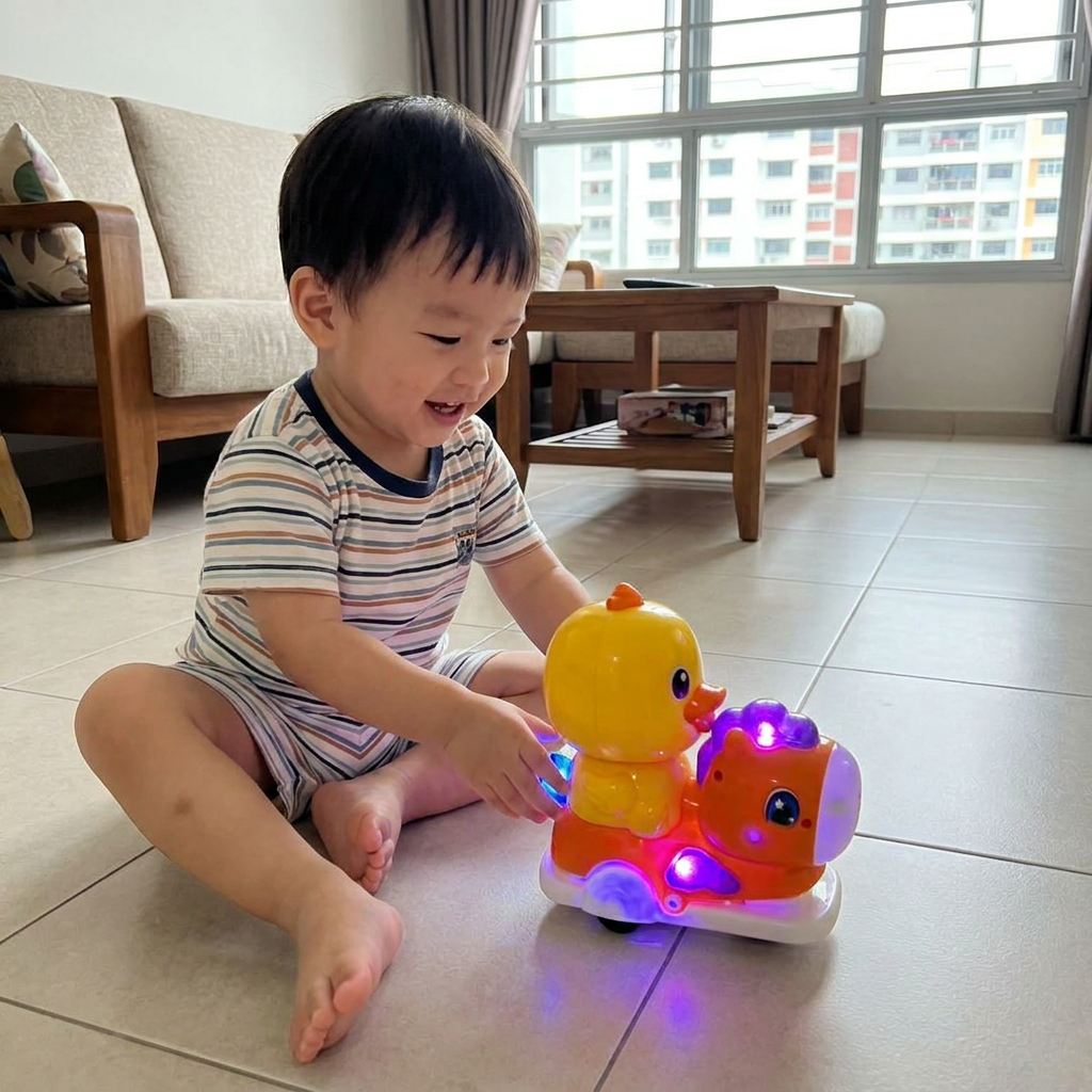 Interactive Animal Swing Toy with Music & Lights