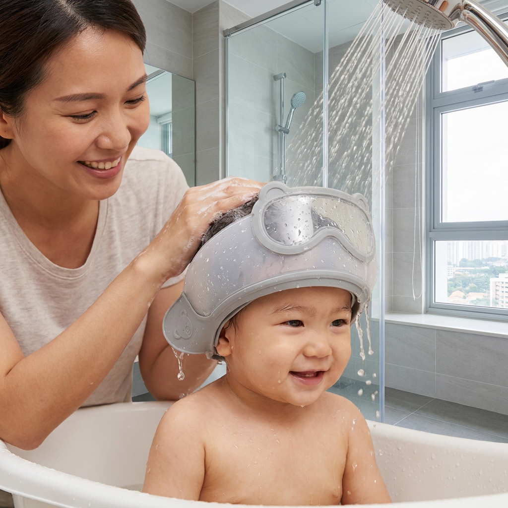 Adjustable Baby Water & Shampoo Visor with 360° Eye & Ear Protection