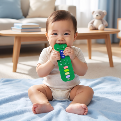 Silicone Remote Control Baby Teether – BPA-Free Sensory Chew Toy