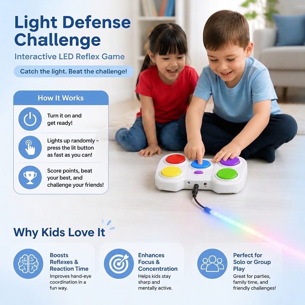 Light Defense Challenge – Interactive LED Reflex Game