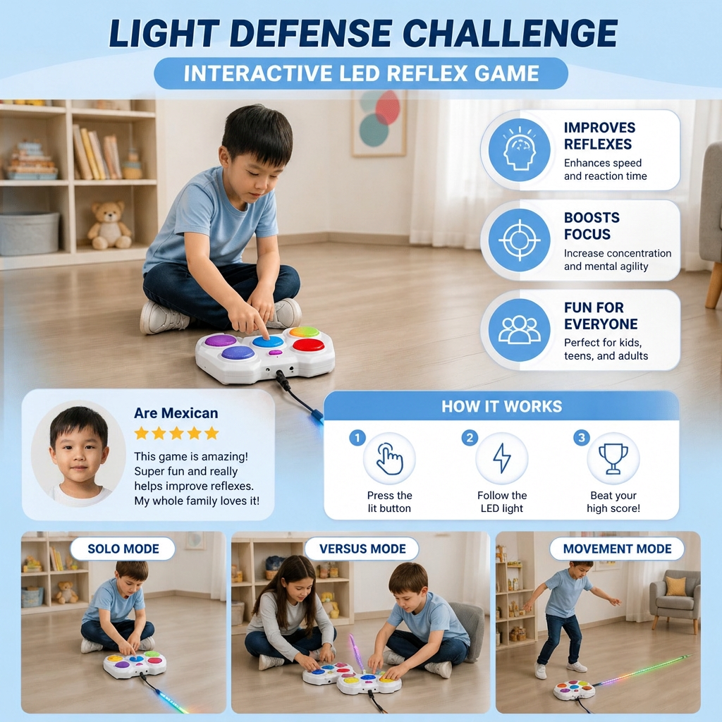 Light Defense Challenge – Interactive LED Reflex Game