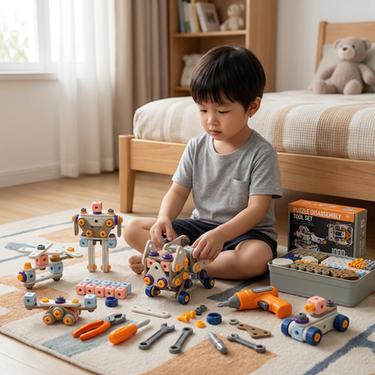 Kids’ DIY Tool Kit with Electric Drill – STEM Building Playset