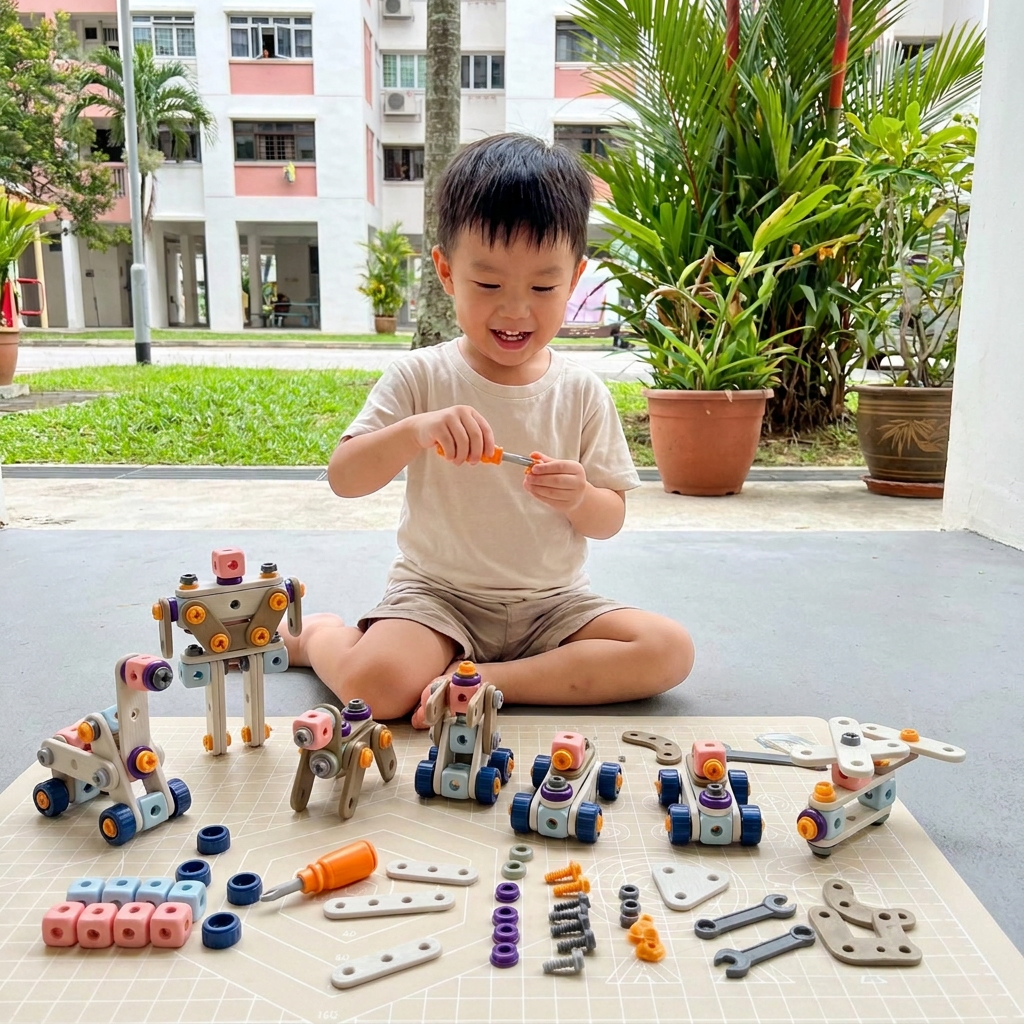 Kids’ DIY Tool Kit with Electric Drill – STEM Building Playset