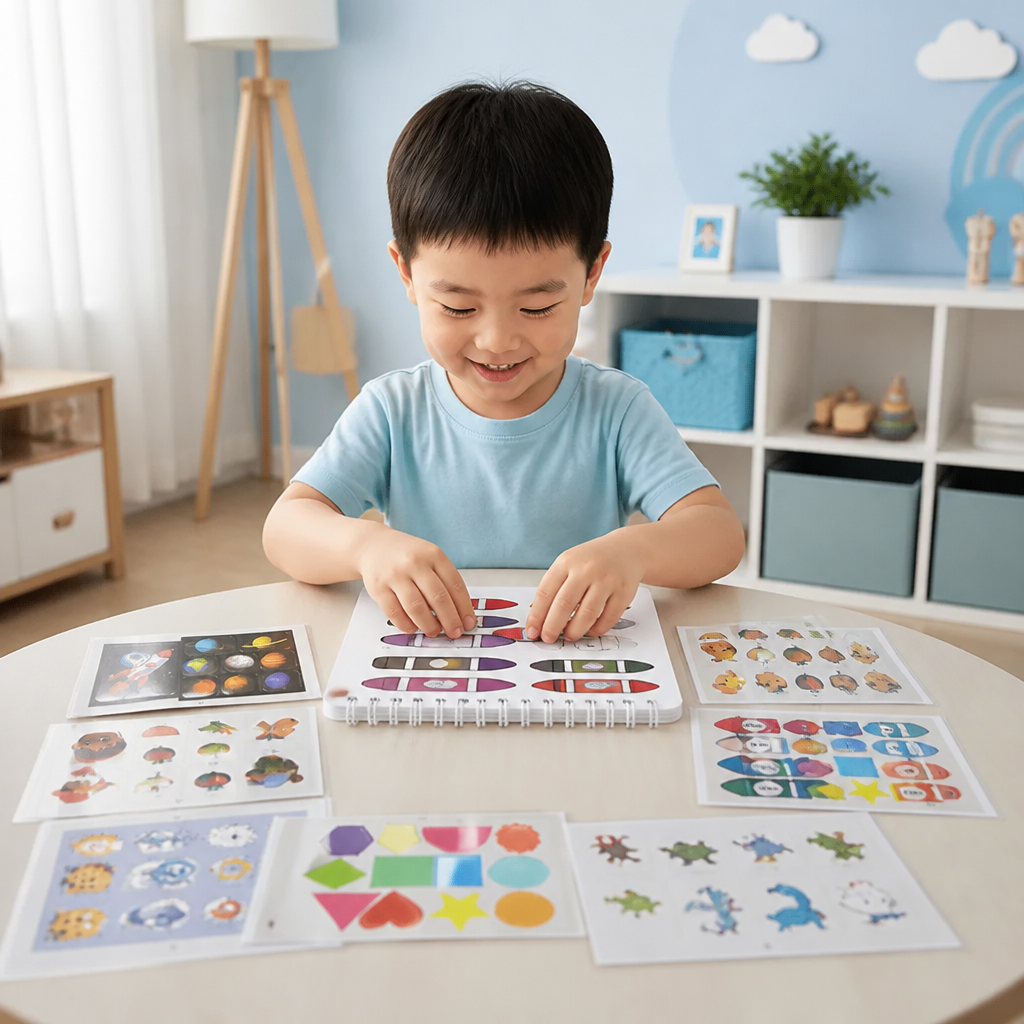 Montessori Busy Book – Reusable Preschool Learning Activity Book