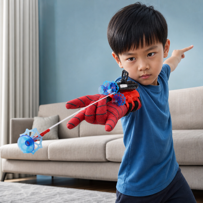 Superhero Web Launcher Glove Set – Wrist String Shooter with Suction Darts