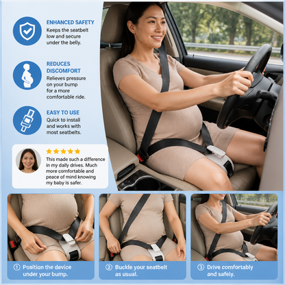 Car Travel Maternity Belly Support Strap – Adjustable & Comfortable Pregnancy Support