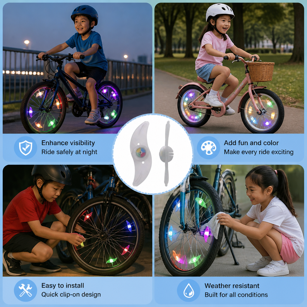 Colorful LED Bicycle Wheel Spoke Lights