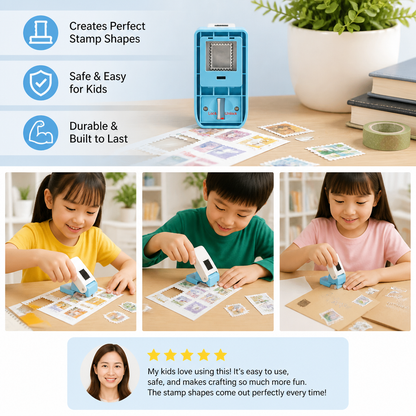 DIY Postage Stamp Paper Punch for Kids’ Arts & Crafts