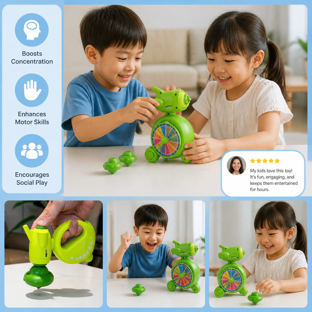 5-in-1 Gyro Educational Toy – Spinning, Balancing & Stacking Skill Game for Kids