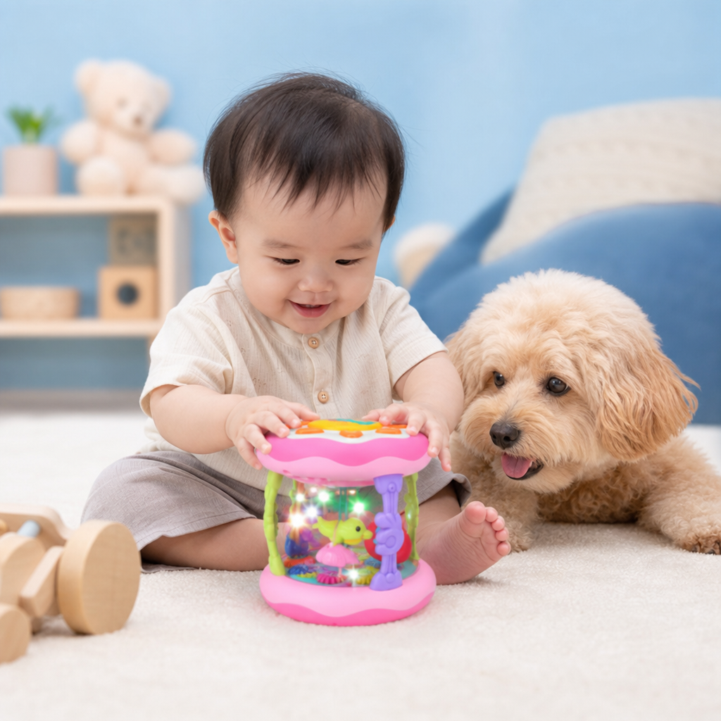 Interactive Musical Toy with Lights – Montessori Sensory & Soothing Lullaby Toy