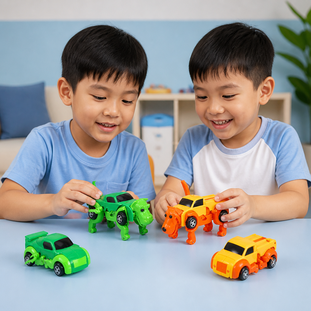 Wind-Up Transforming Animal Car Toy