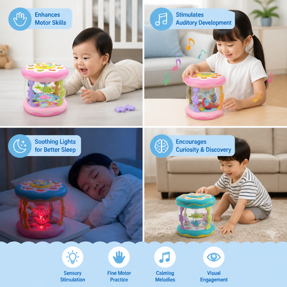 Interactive Musical Toy with Lights – Montessori Sensory & Soothing Lullaby Toy