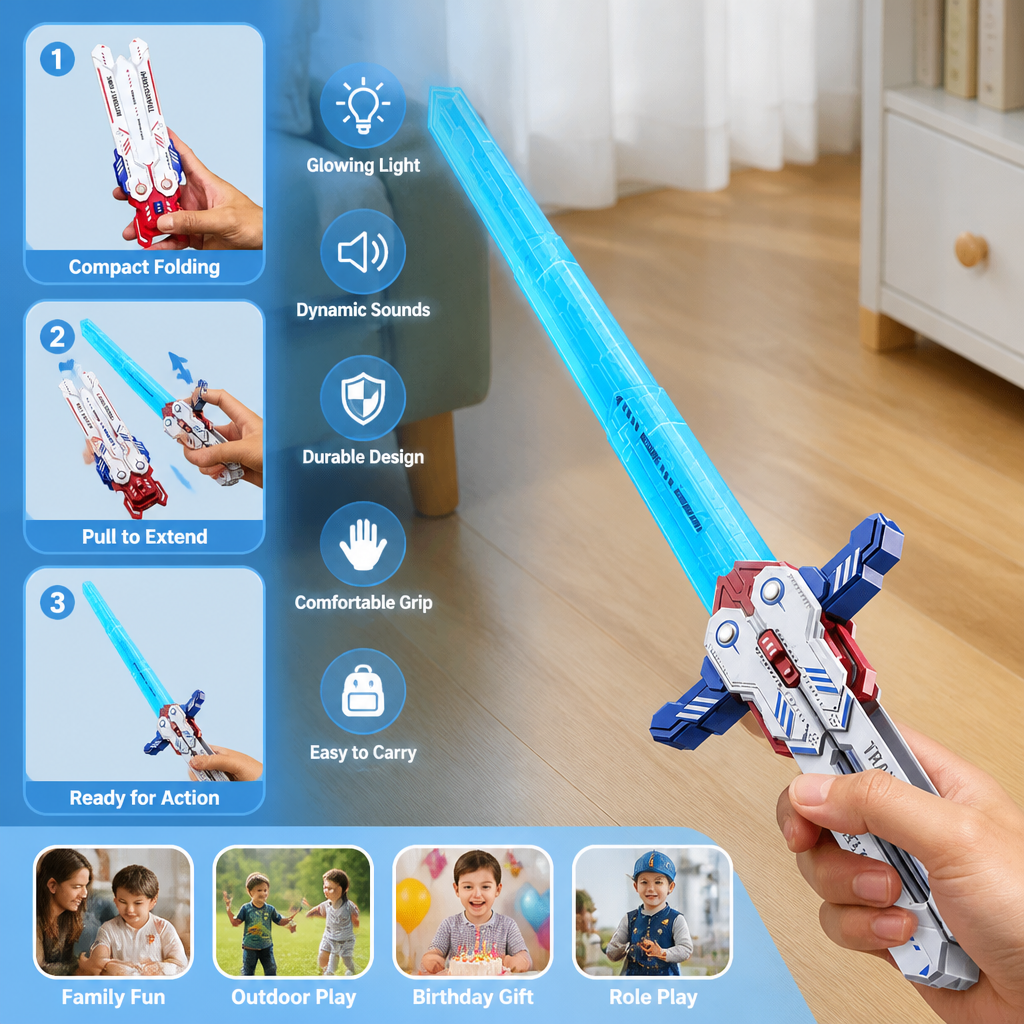 Glowing Telescopic Butterfly Sword Toy